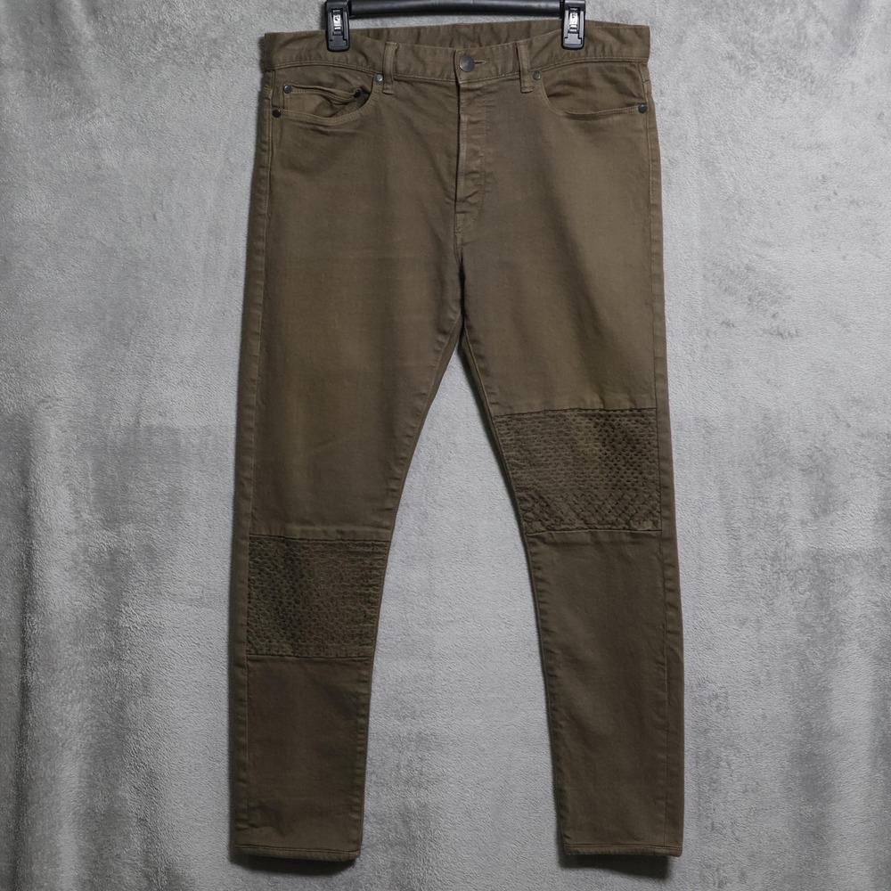 John Elliott Jeans Mens Size 35x29.5 Green Season Eight Sashiko Moto Japan Made